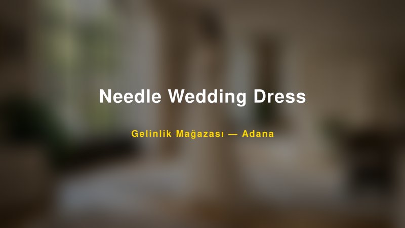 Needle Wedding Dress — Adana Kır Düğünü Mekanı Rehberi